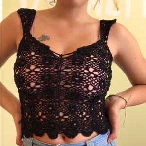 Hand knitted tank top